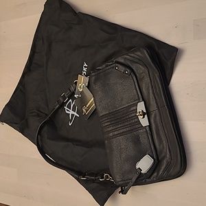 B. MAKOSKY 100% Genuine Leather Black Shoulder Bag